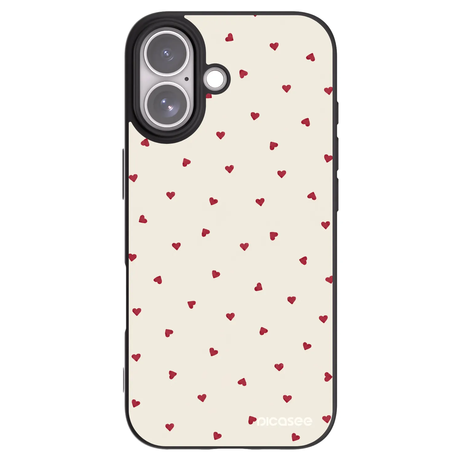 Picasee silikonowe czarne etui na Apple iPhone 17 - Little Love