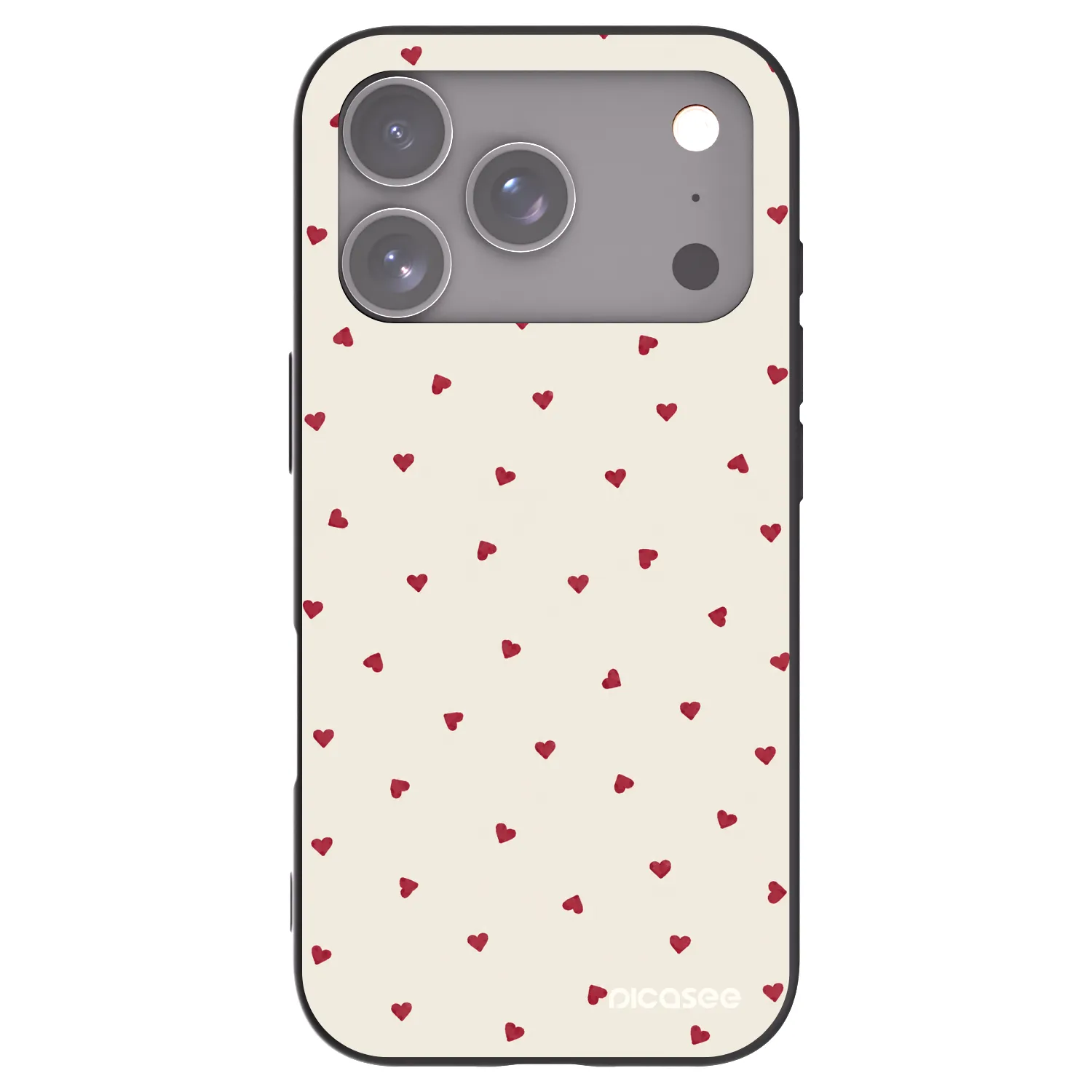 Picasee silikonowe czarne etui na Apple iPhone 17 Pro - Little Love