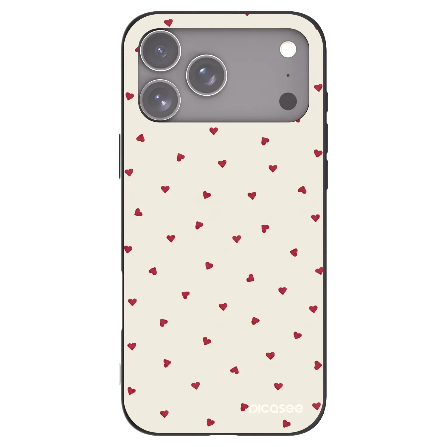 Picasee silikonowe czarne etui na Apple iPhone 17 Pro Max - Little Love