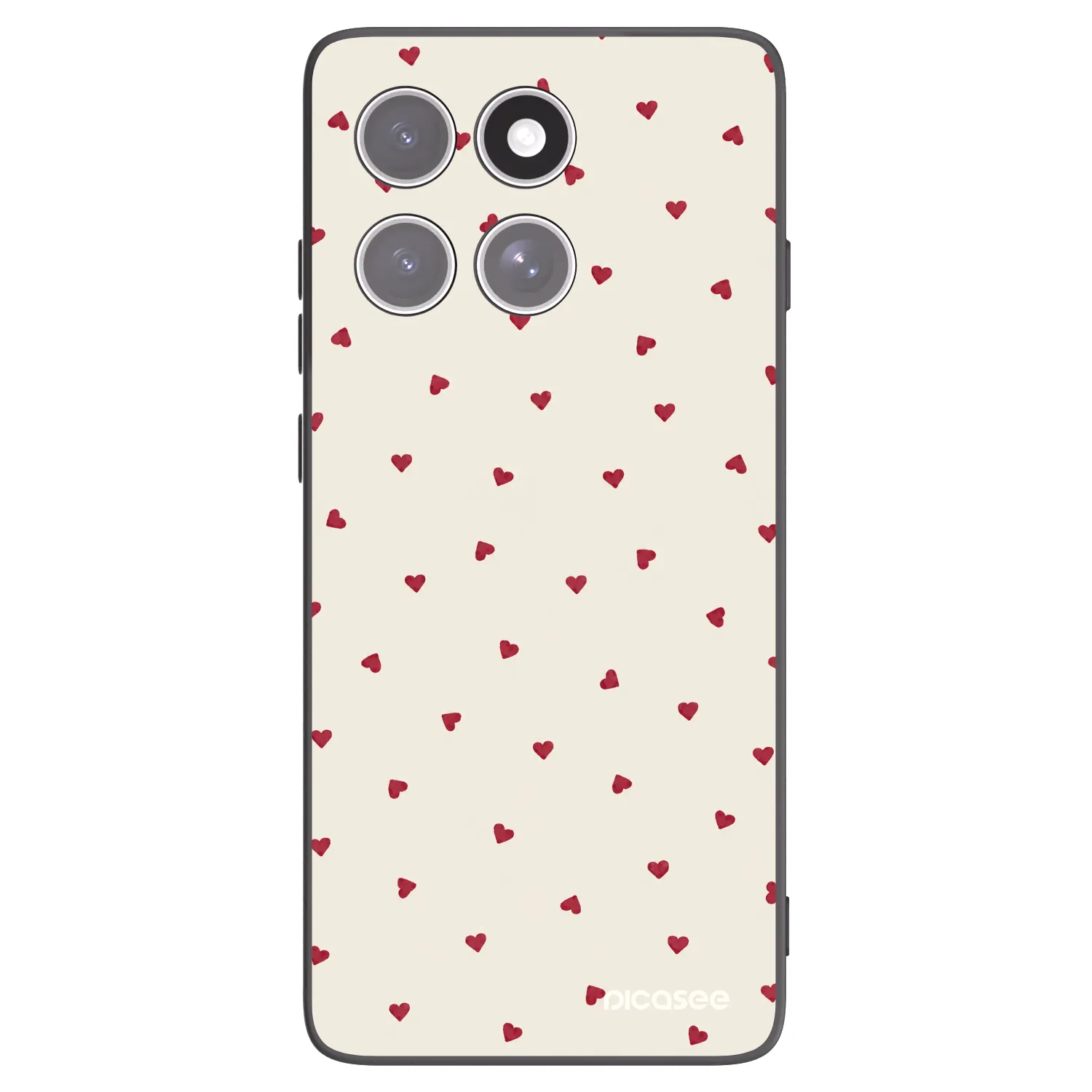 Picasee silikonowe czarne etui na Motorola Edge 60 Pro - Little Love