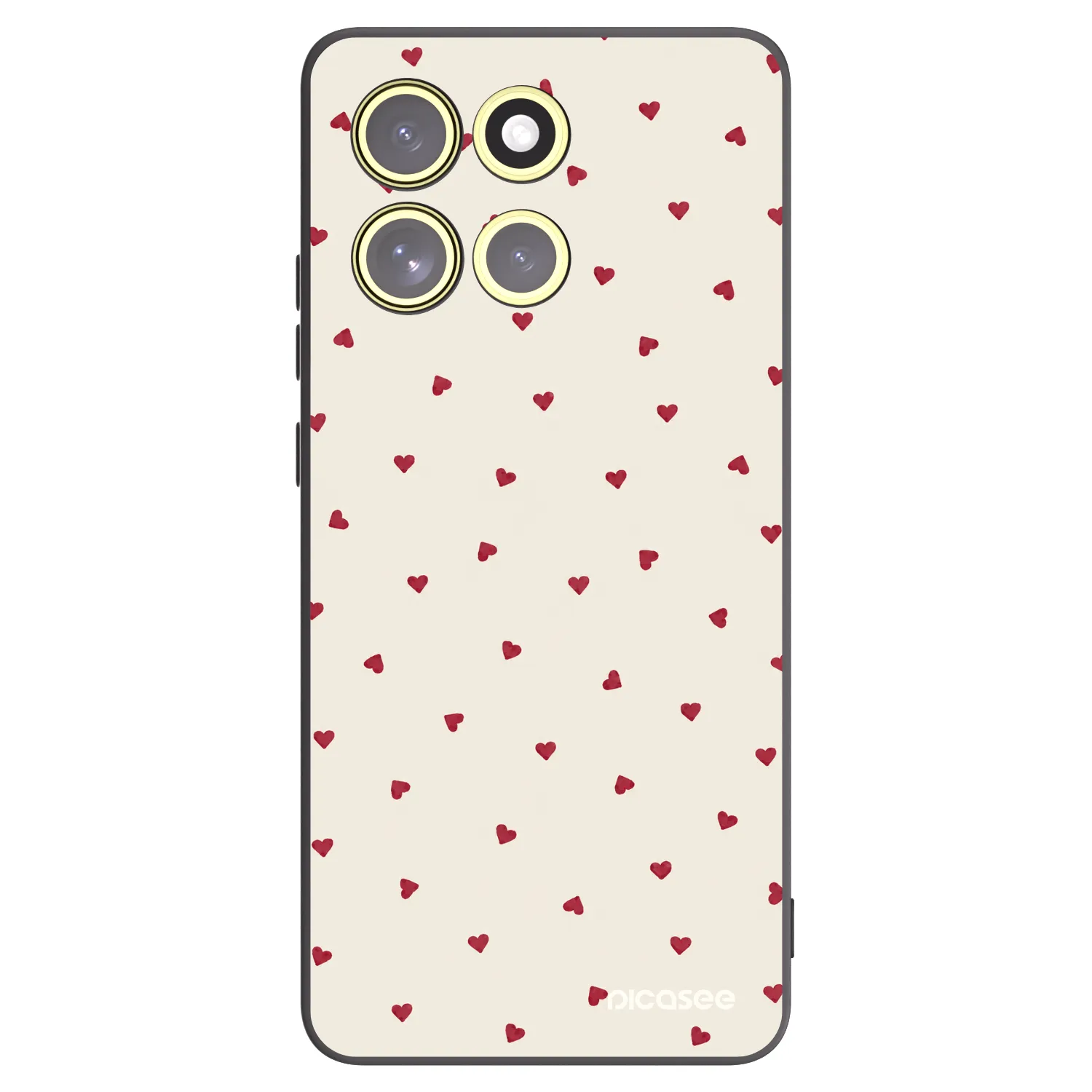Picasee silikonowe czarne etui na Motorola Moto G86 5G - Little Love