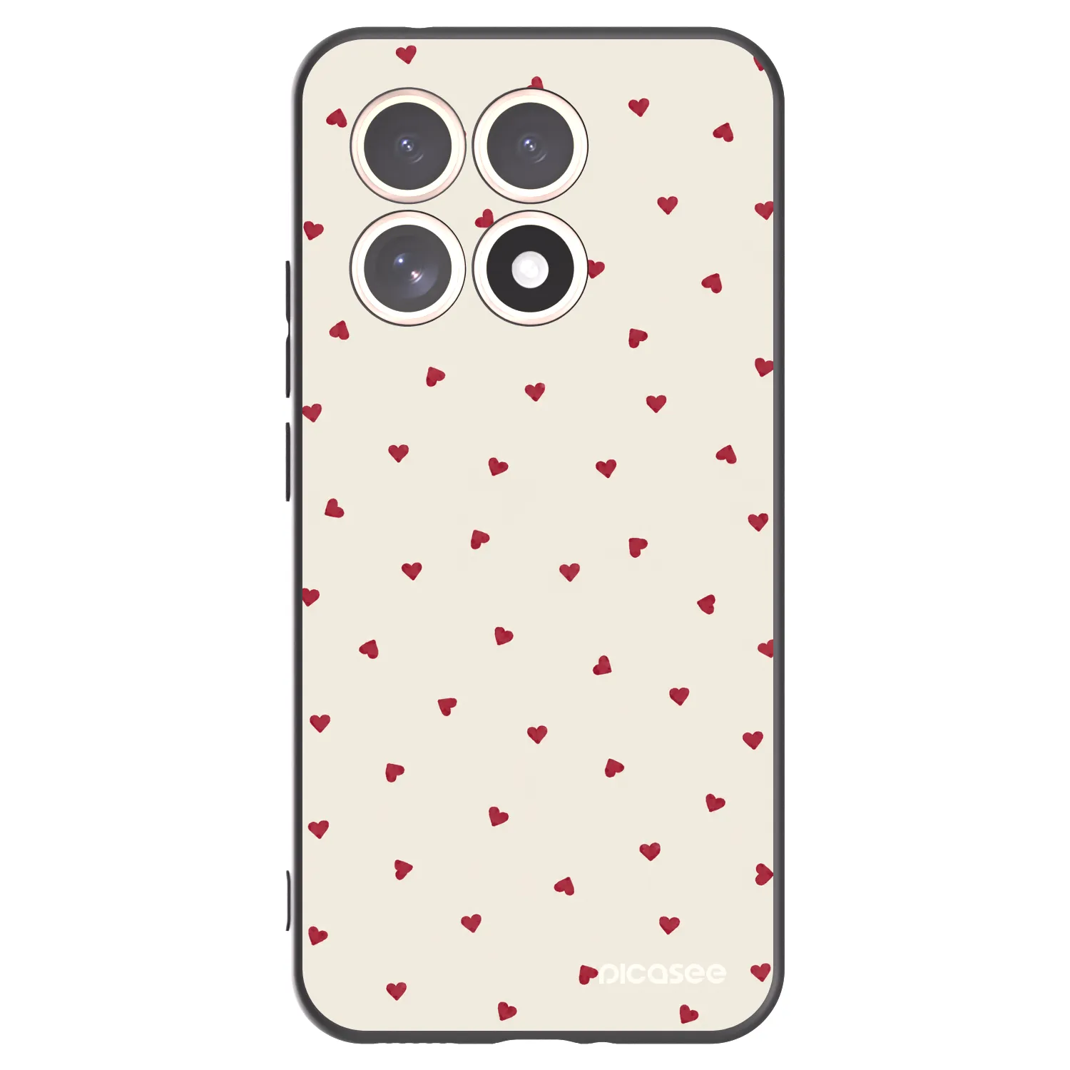 Picasee silikonowe czarne etui na Xiaomi 15T - Little Love