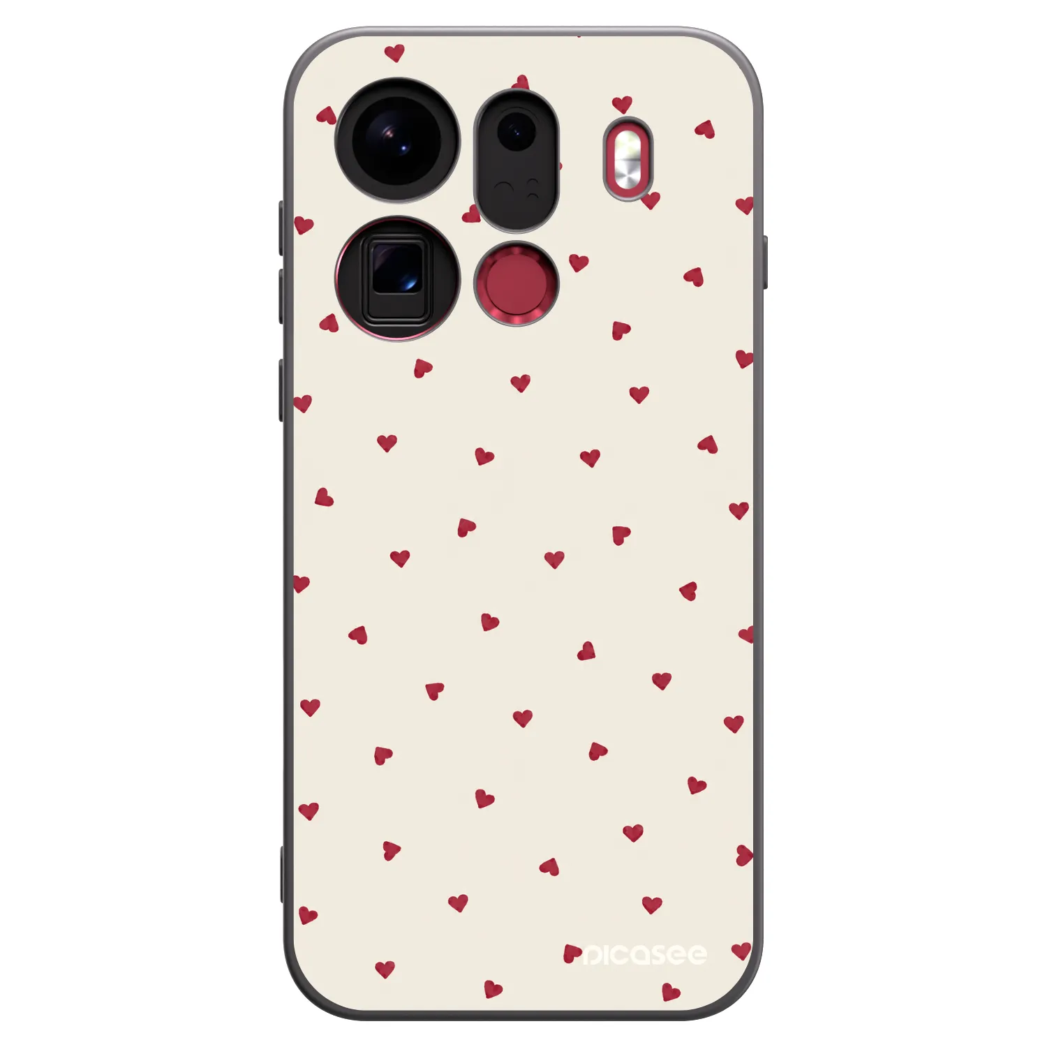 Picasee silikonowe czarne etui na OPPO Find X9 Pro - Little Love