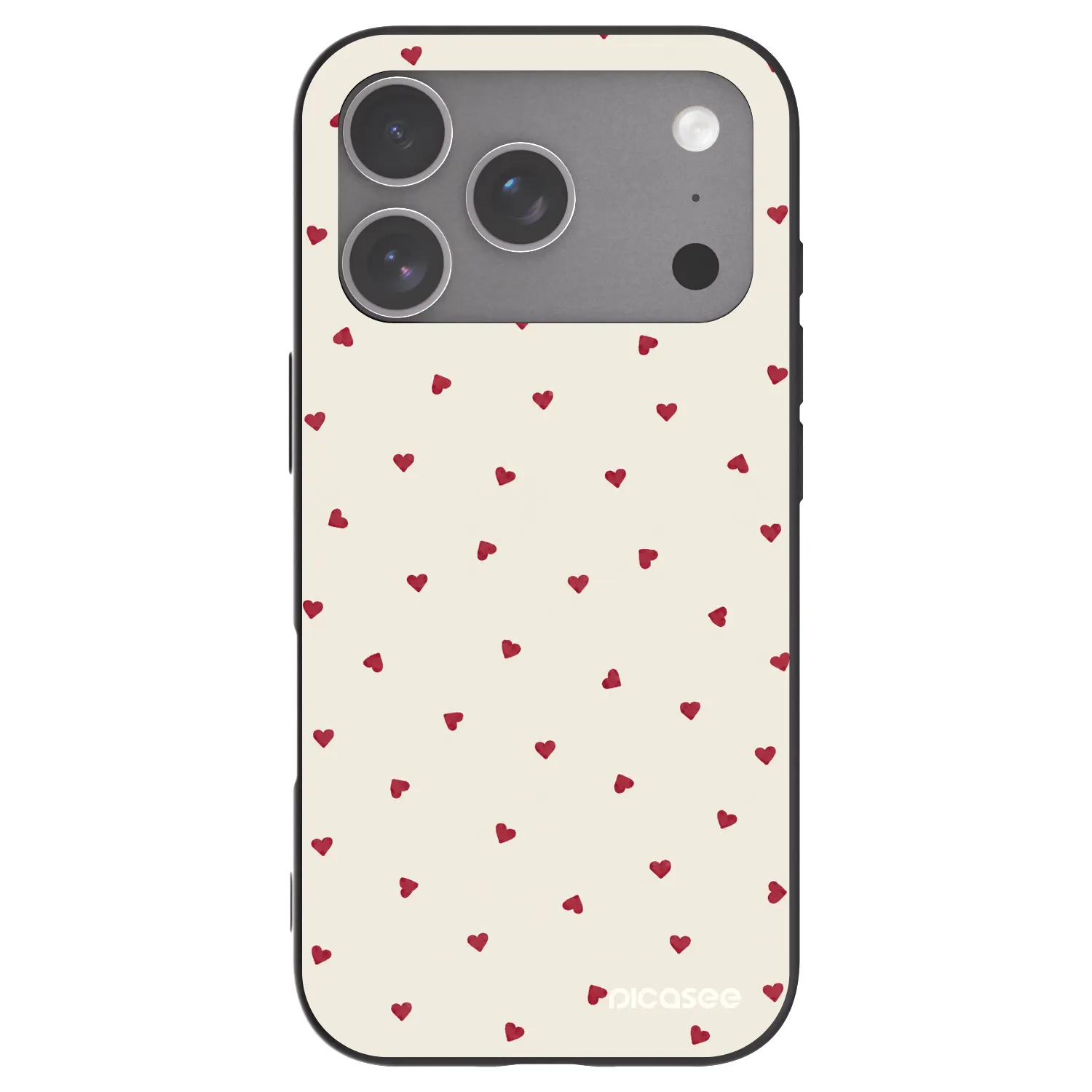Picasee silikonowe czarne etui na Apple iPhone 18 Pro - Little Love