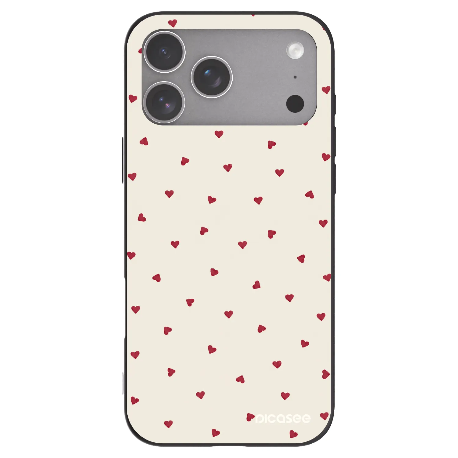 Picasee silikonowe czarne etui na Apple iPhone 18 Pro Max - Little Love