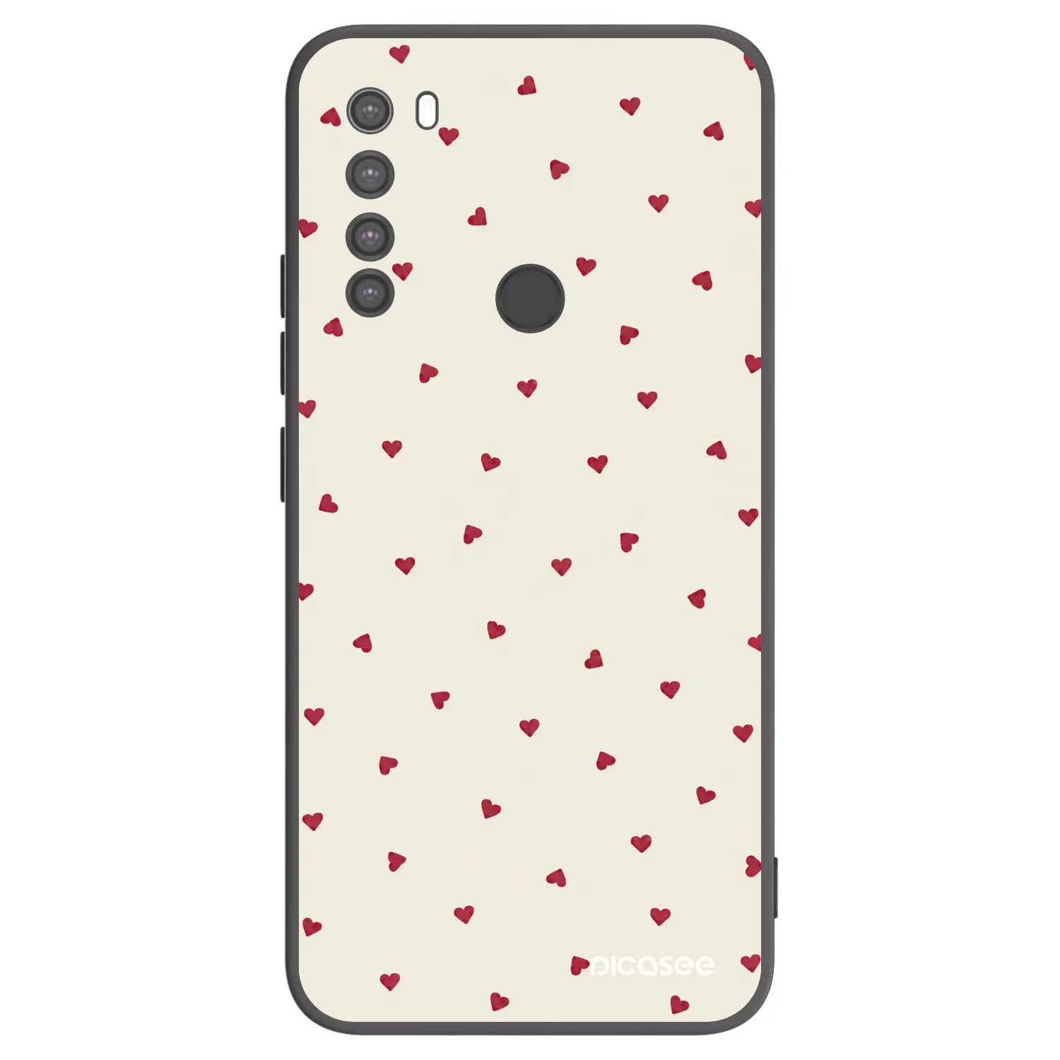 Picasee silikonowe czarne etui na Xiaomi Redmi Note 8 - Little Love