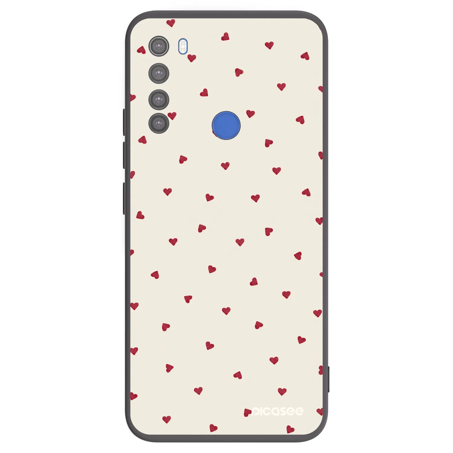 Picasee silikonowe czarne etui na Xiaomi Redmi Note 8T - Little Love