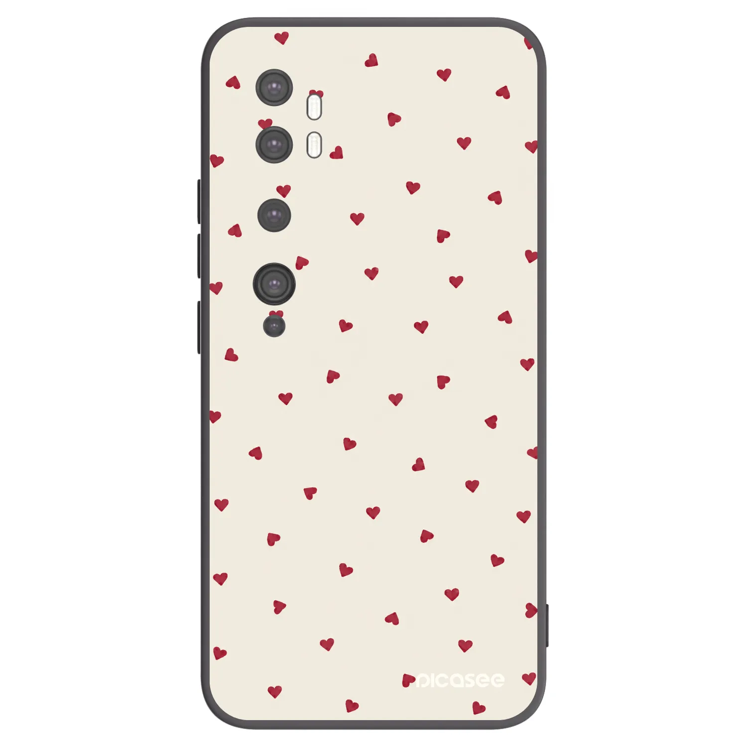 Picasee silikonowe czarne etui na Xiaomi Mi Note 10 (Pro) - Little Love