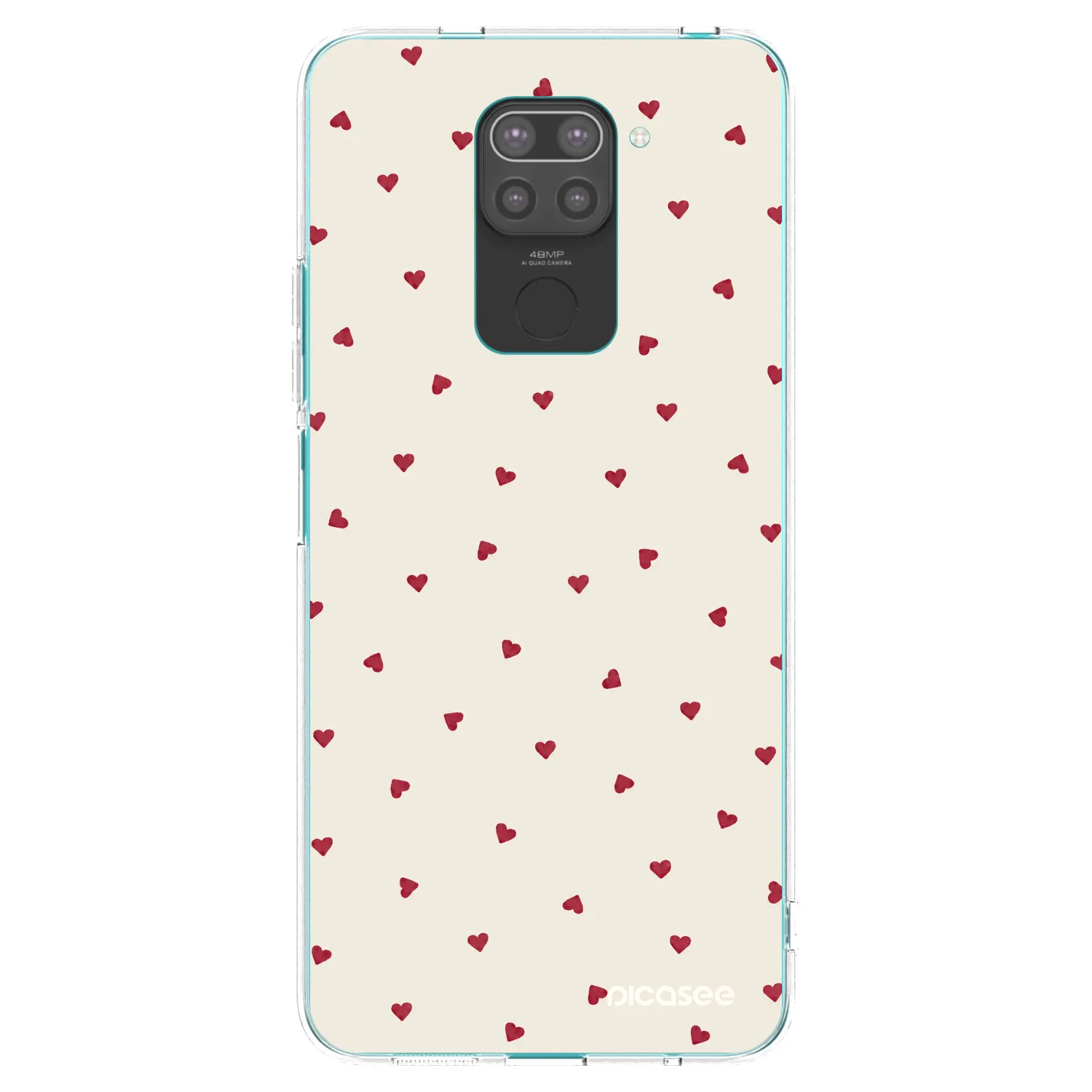 Picasee silikonowe czarne etui na Xiaomi Redmi Note 9 - Little Love