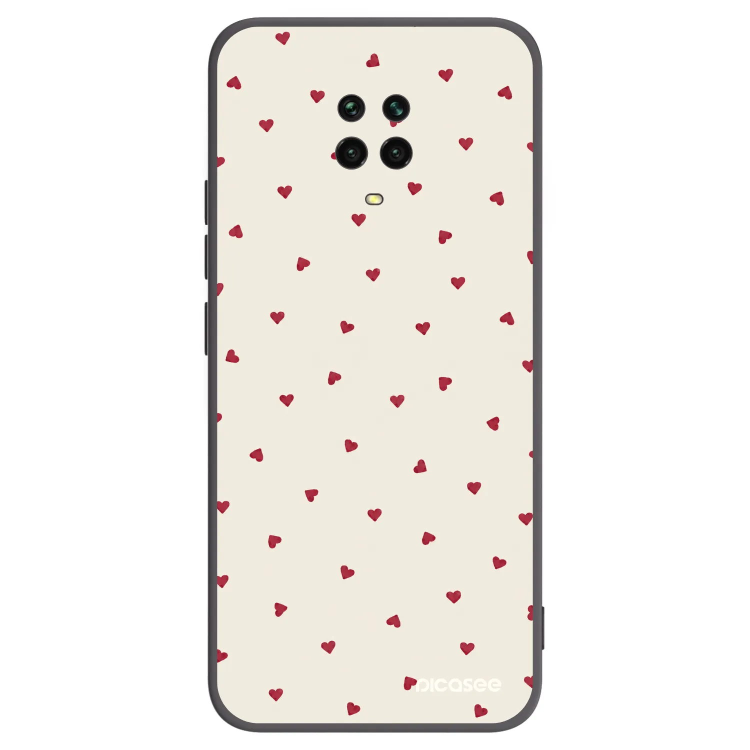 Picasee silikonowe czarne etui na Xiaomi Redmi Note 9S - Little Love
