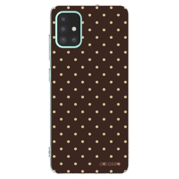 Picasee silikonowe przeźroczyste etui na Samsung Galaxy M31s - Vanilla Dots & Chocolate