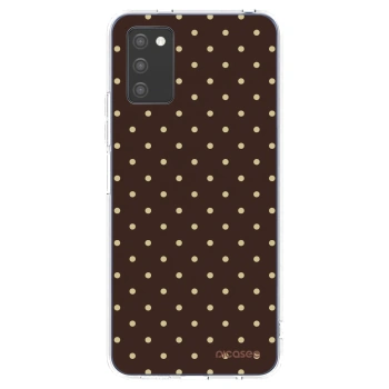 Etui na Samsung Galaxy A03s A037G - Vanilla Dots & Chocolate
