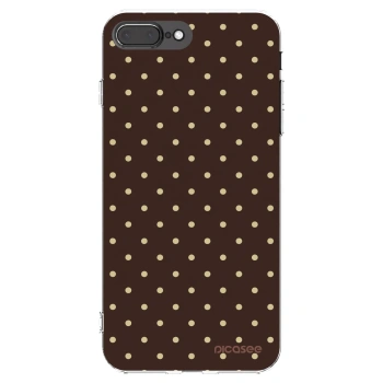 Picasee silikonowe przeźroczyste etui na Apple iPhone 7 Plus - Vanilla Dots & Chocolate