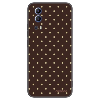 Picasee silikonowe czarne etui na Vivo Y52 5G - Vanilla Dots & Chocolate