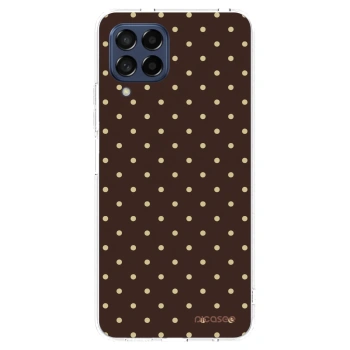 Picasee silikonowe przeźroczyste etui na Samsung Galaxy M53 5G - Vanilla Dots & Chocolate