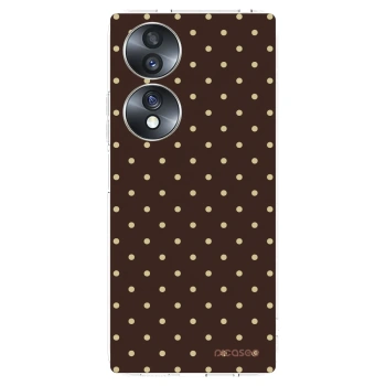 Picasee silikonowe przeźroczyste etui na Honor 70 - Vanilla Dots & Chocolate
