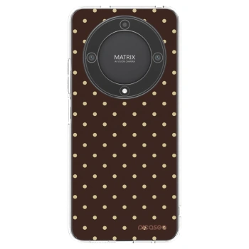 Picasee silikonowe przeźroczyste etui na Honor Magic5 Lite 5G - Vanilla Dots & Chocolate
