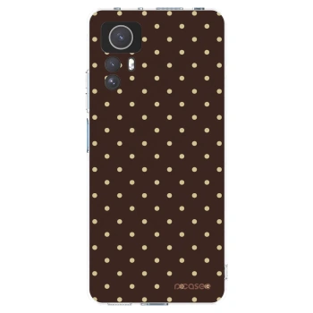 Picasee silikonowe przeźroczyste etui na Xiaomi Redmi Note 12S - Vanilla Dots & Chocolate