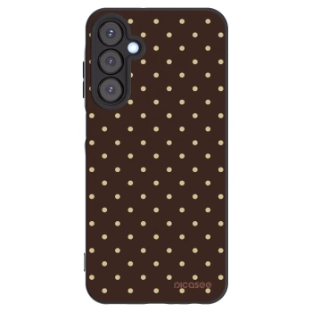 Picasee silikonowe czarne etui na Samsung Galaxy A25 A256B 5G - Vanilla Dots & Chocolate