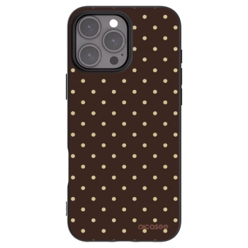 Picasee silikonowe czarne etui na Apple iPhone 16 Pro Max - Vanilla Dots & Chocolate