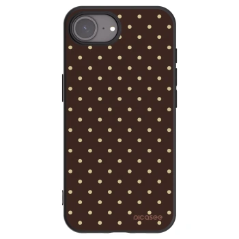Picasee silikonowe czarne etui na Apple iPhone 16e - Vanilla Dots & Chocolate