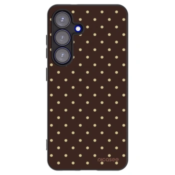 Picasee silikonowe czarne etui na Samsung Galaxy S25 5G - Vanilla Dots & Chocolate
