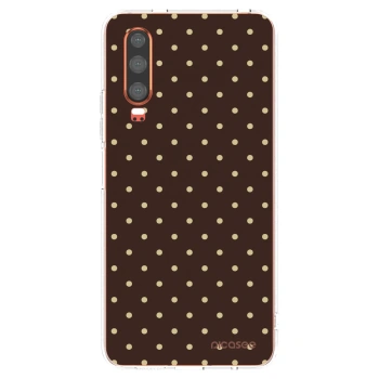 Picasee silikonowe przeźroczyste etui na Huawei P30 - Vanilla Dots & Chocolate