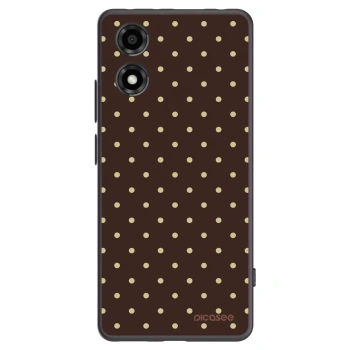 Picasee silikonowe czarne etui na Motorola Moto E14 - Vanilla Dots & Chocolate