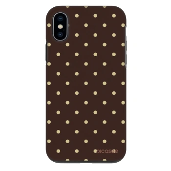 Etui na Apple iPhone X/XS - Vanilla Dots & Chocolate