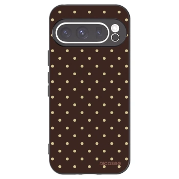 Picasee silikonowe czarne etui na Google Pixel 9 Pro XL - Vanilla Dots & Chocolate