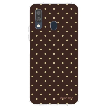 Picasee silikonowe przeźroczyste etui na Samsung Galaxy A40 A405F - Vanilla Dots & Chocolate