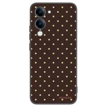 Picasee silikonowe czarne etui na Vivo Y29s 5G - Vanilla Dots & Chocolate