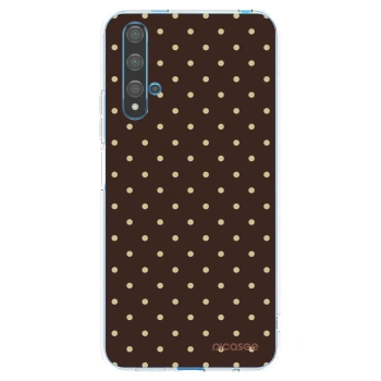 Picasee silikonowe przeźroczyste etui na Huawei Nova 5T - Vanilla Dots & Chocolate