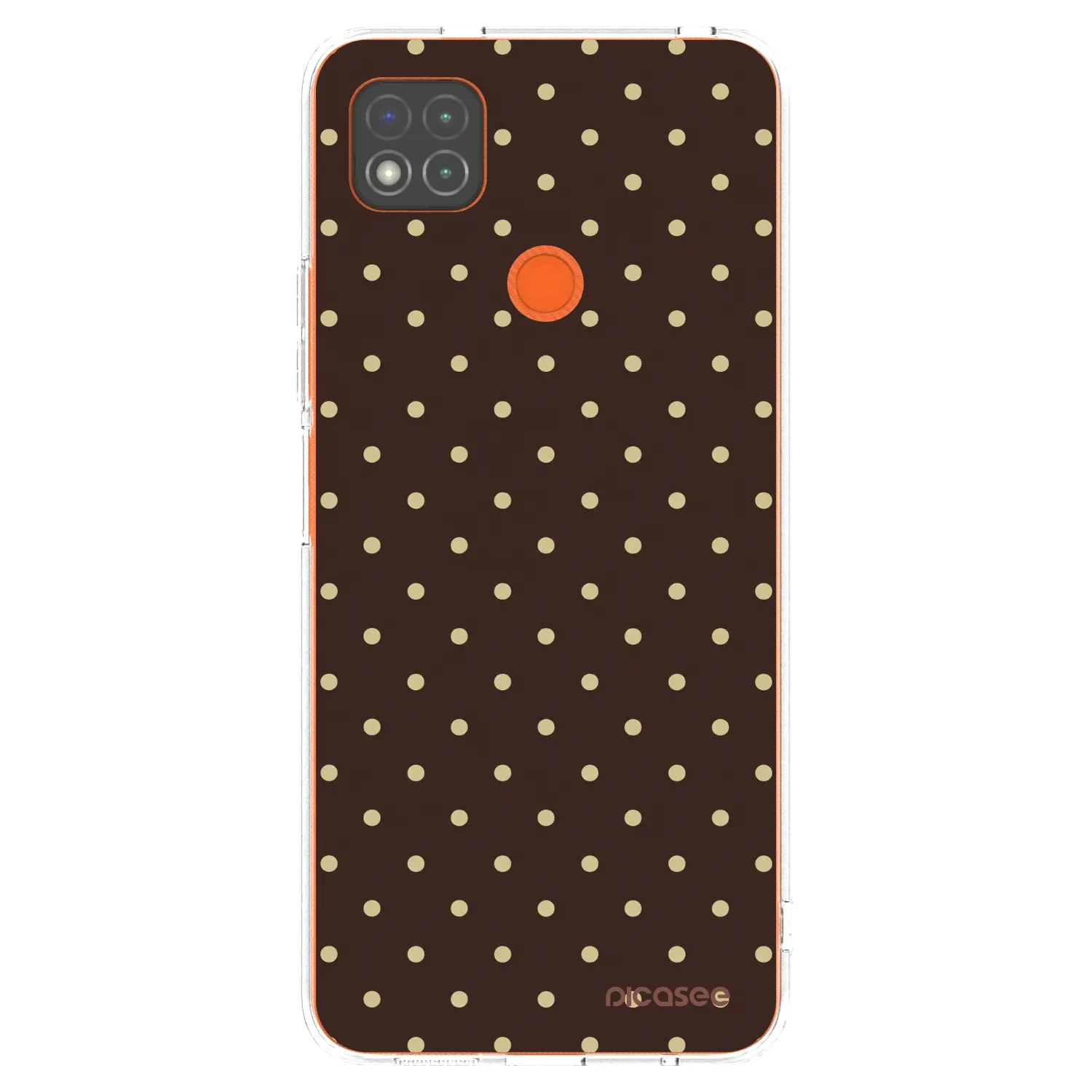 Picasee silikonowe przeźroczyste etui na Xiaomi Redmi 9C - Vanilla Dots & Chocolate