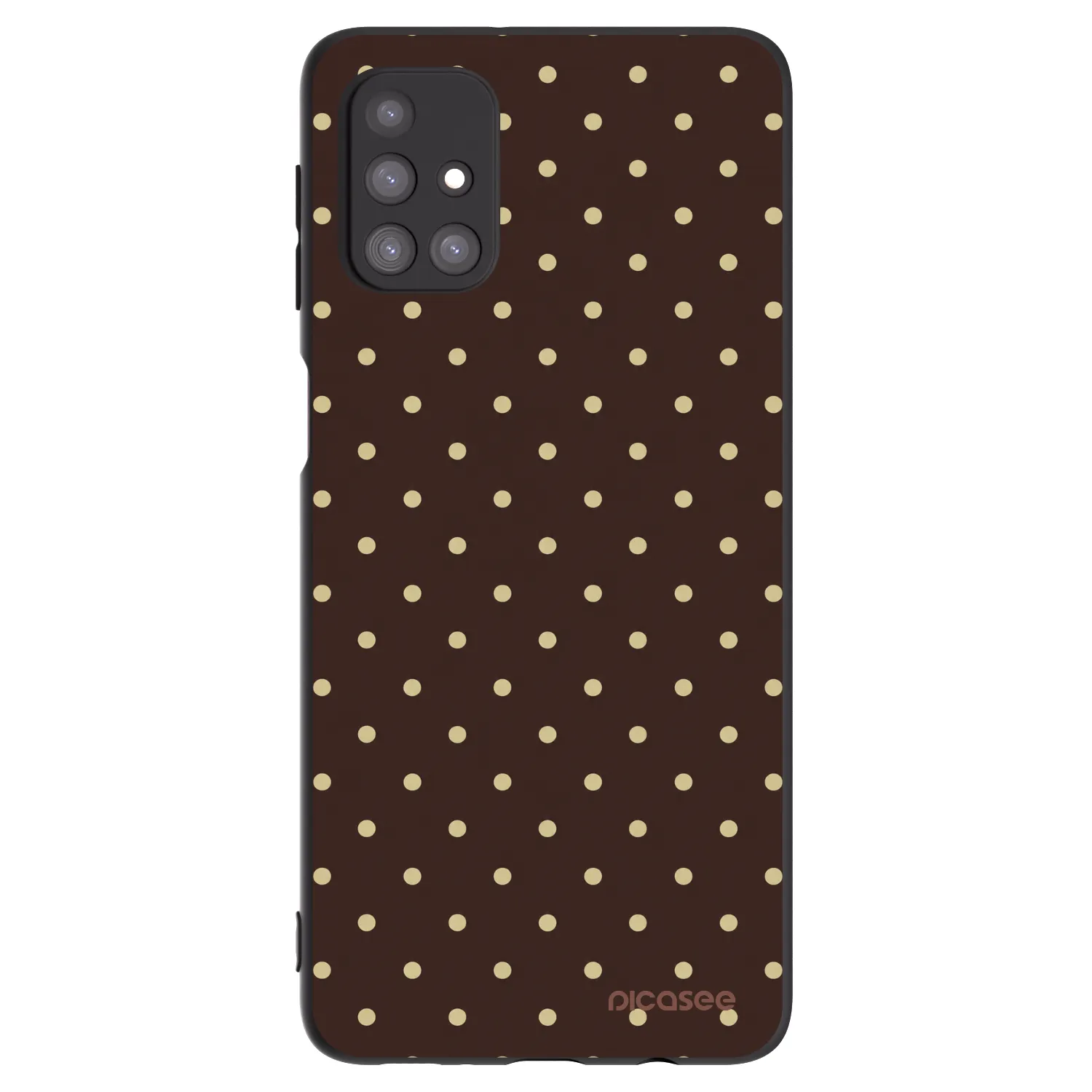 Picasee silikonowe czarne etui na Samsung Galaxy M31s - Vanilla Dots & Chocolate