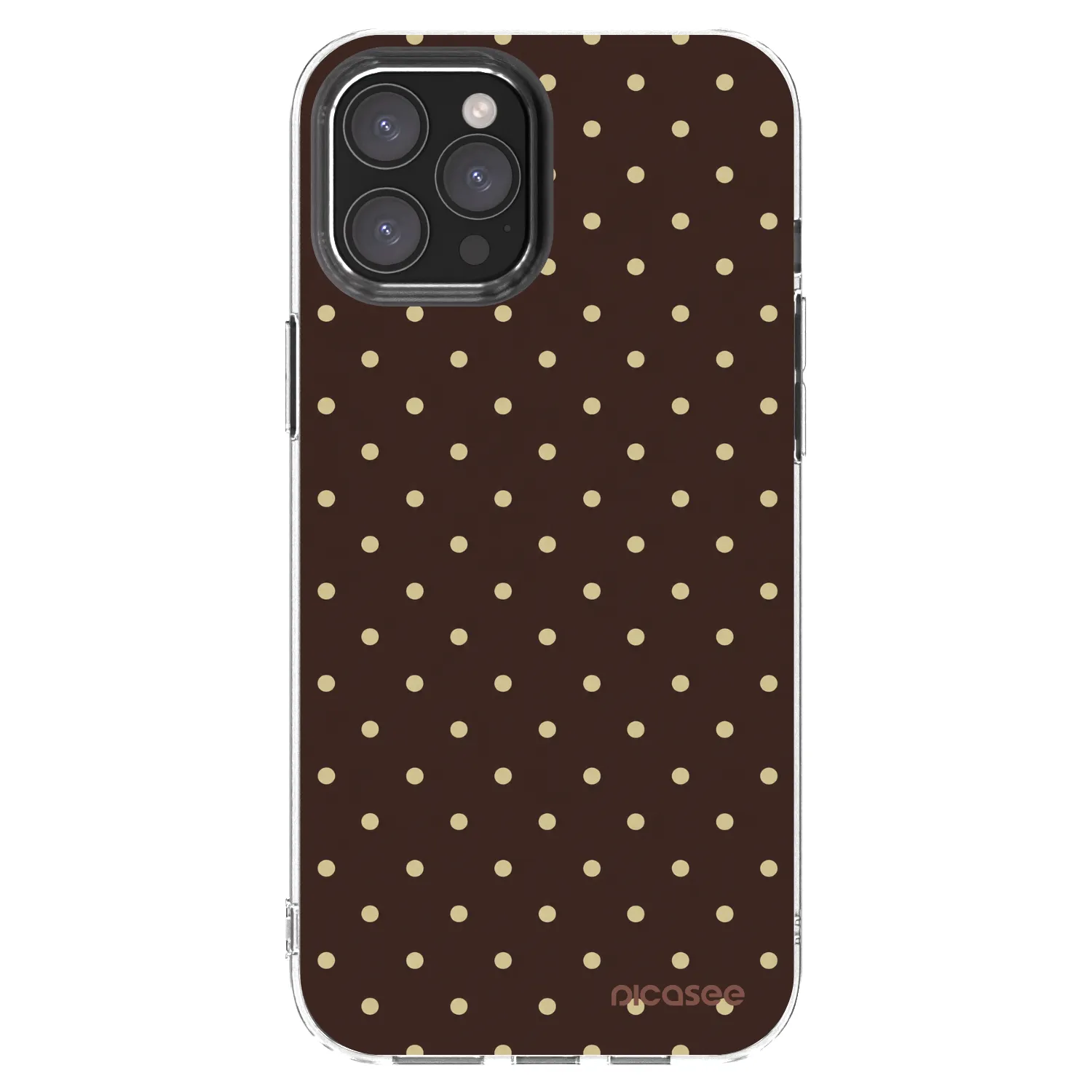 Picasee silikonowe przeźroczyste etui na Apple iPhone 12 Pro Max - Vanilla Dots & Chocolate