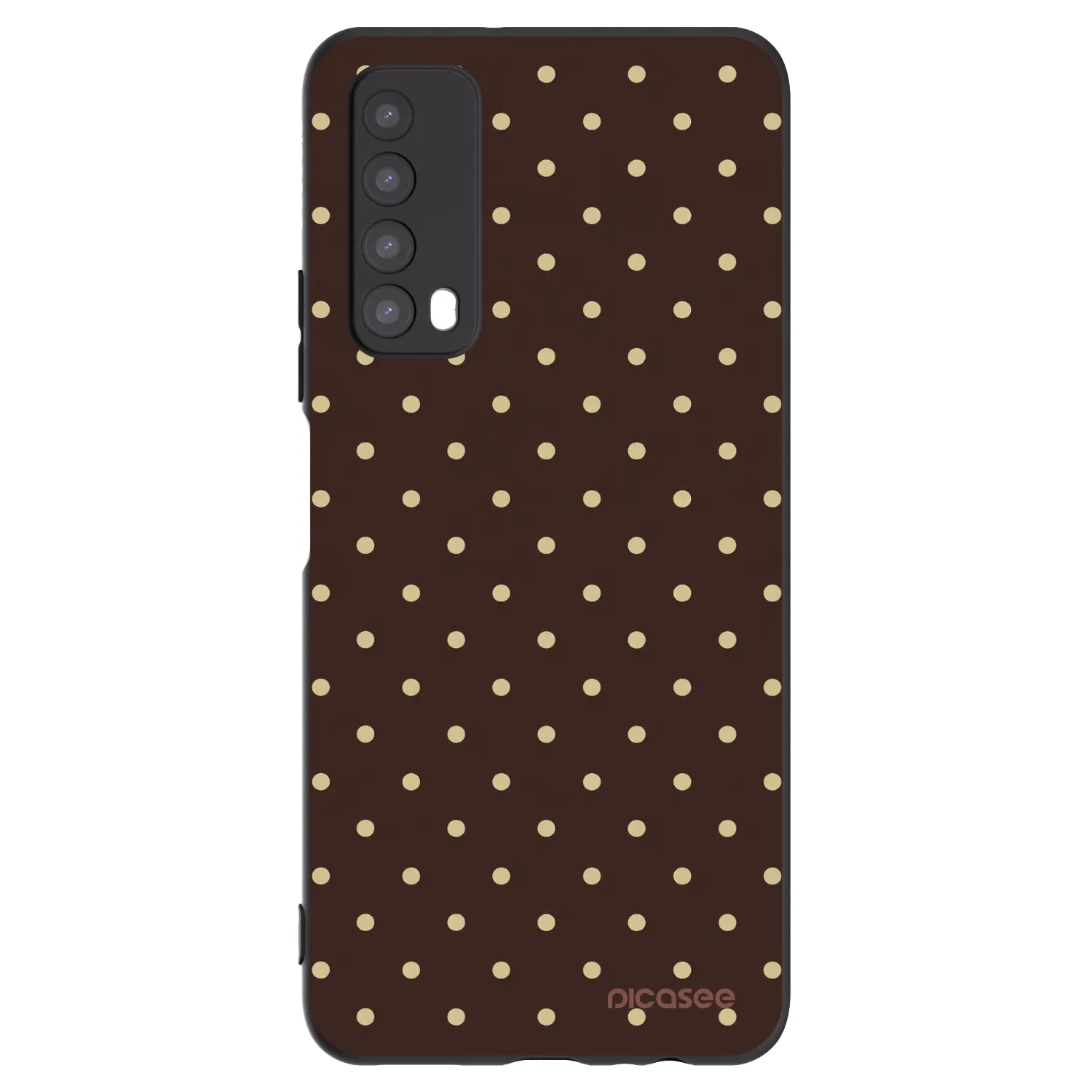 Picasee silikonowe czarne etui na Huawei P Smart 2021 - Vanilla Dots & Chocolate