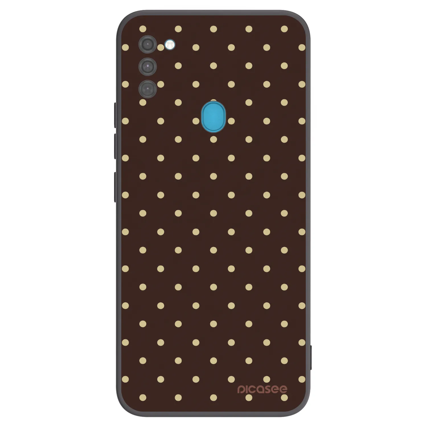 Picasee silikonowe czarne etui na Samsung Galaxy M11 - Vanilla Dots & Chocolate