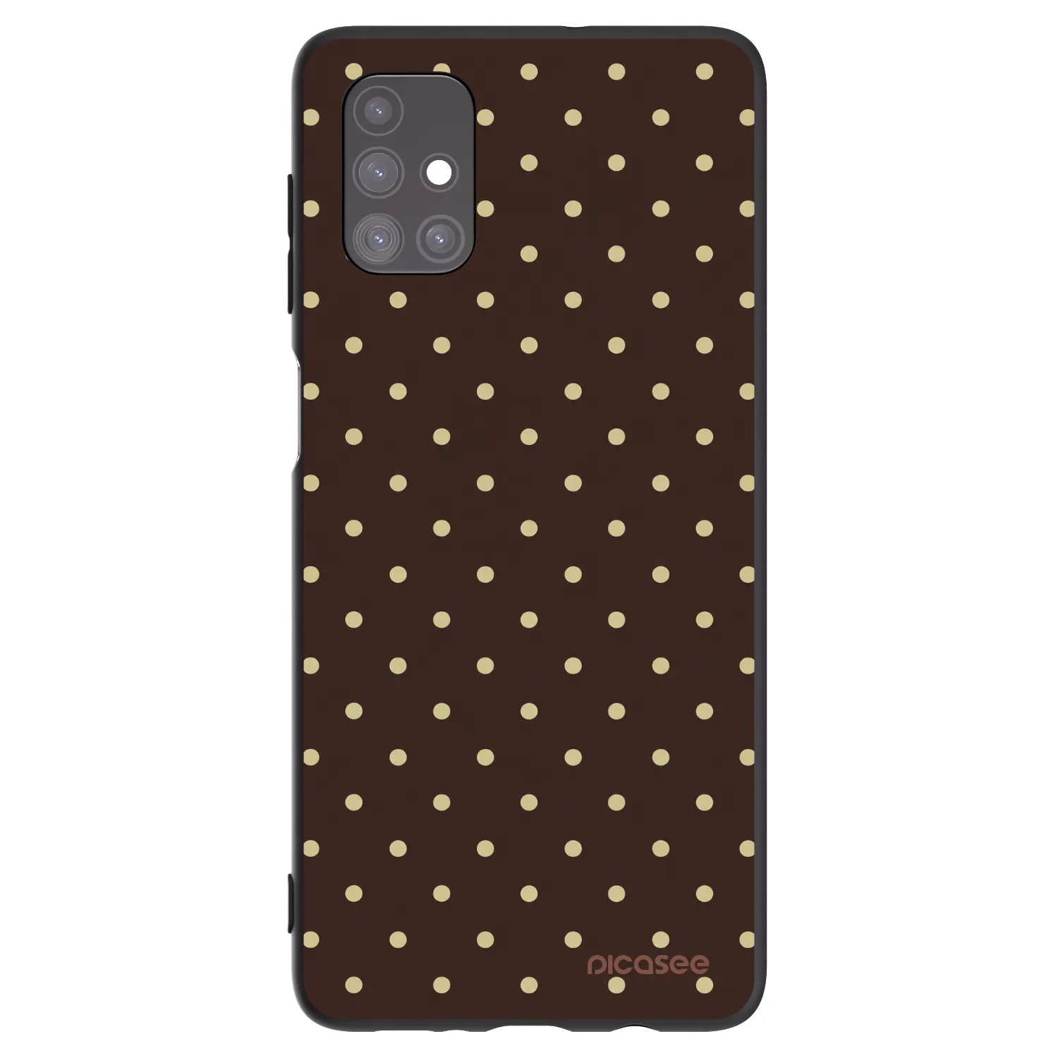 Picasee silikonowe czarne etui na Samsung Galaxy M51 M515F - Vanilla Dots & Chocolate