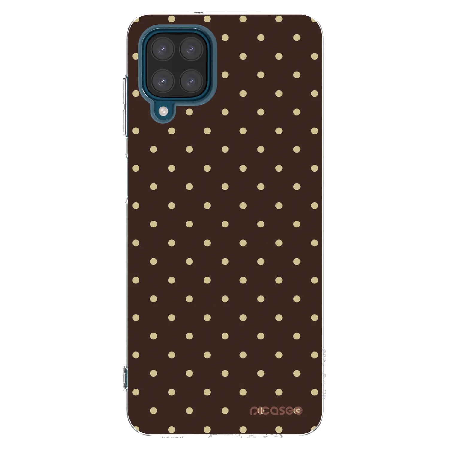 Picasee silikonowe przeźroczyste etui na Samsung Galaxy A12 A125F - Vanilla Dots & Chocolate