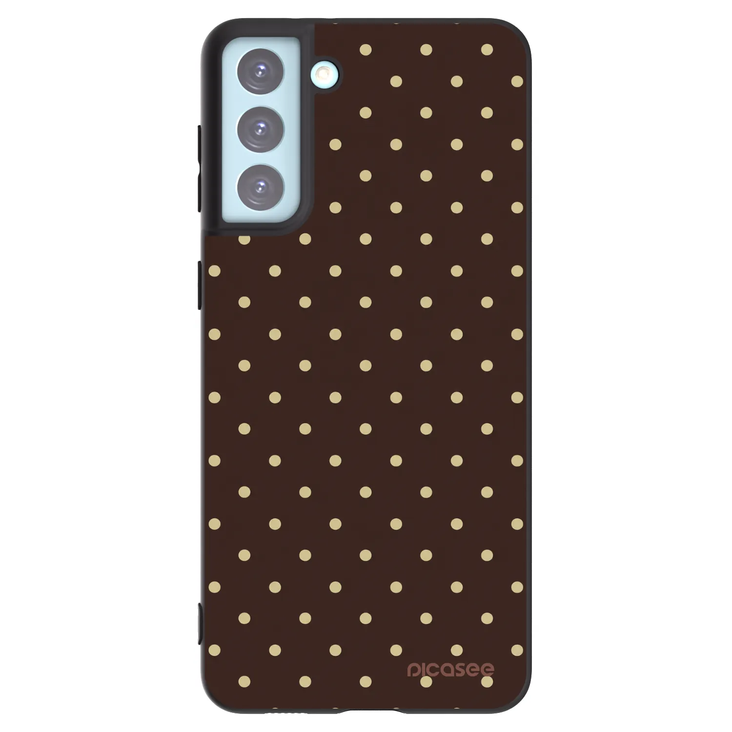 Picasee silikonowe czarne etui na Samsung Galaxy S21+ 5G G996F - Vanilla Dots & Chocolate