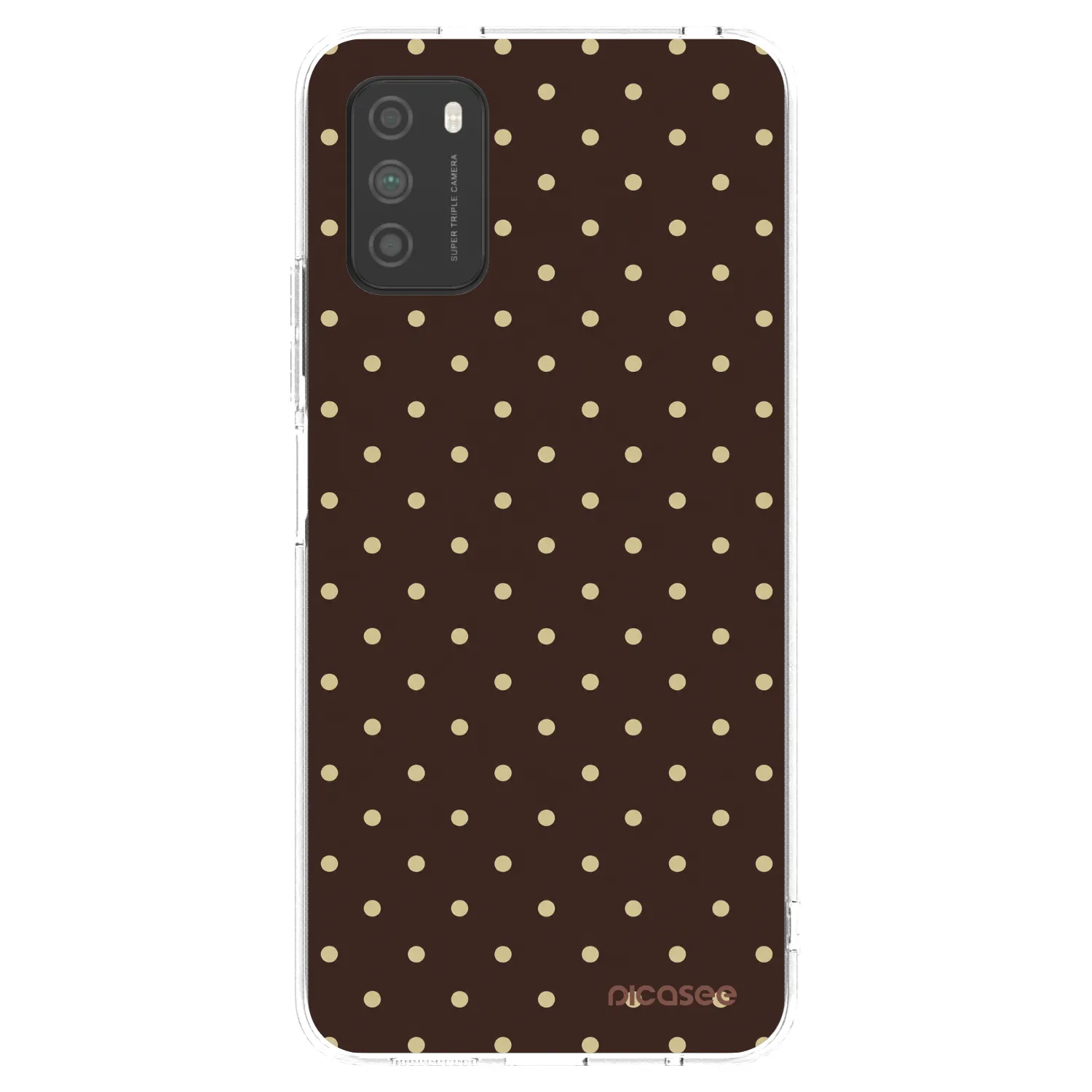 Picasee silikonowe przeźroczyste etui na Xiaomi Poco M3 - Vanilla Dots & Chocolate