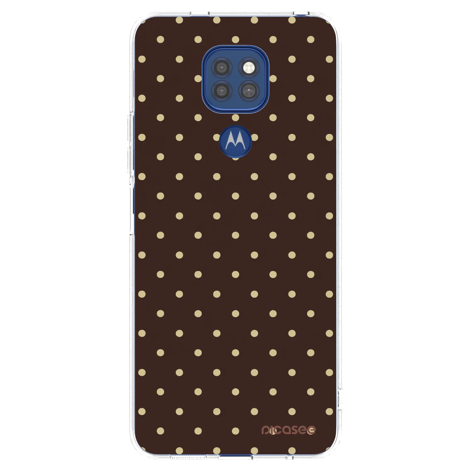 Picasee silikonowe przeźroczyste etui na Motorola Moto G9 Play - Vanilla Dots & Chocolate