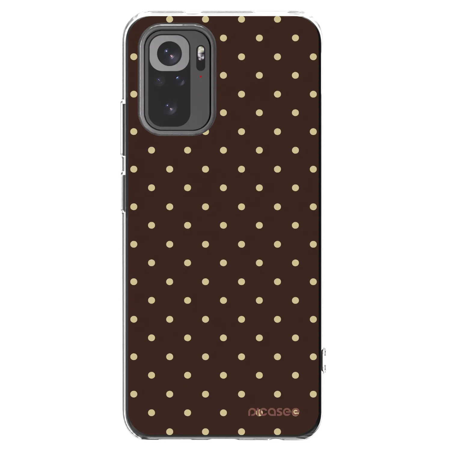 Picasee silikonowe przeźroczyste etui na Xiaomi Redmi Note 10 - Vanilla Dots & Chocolate