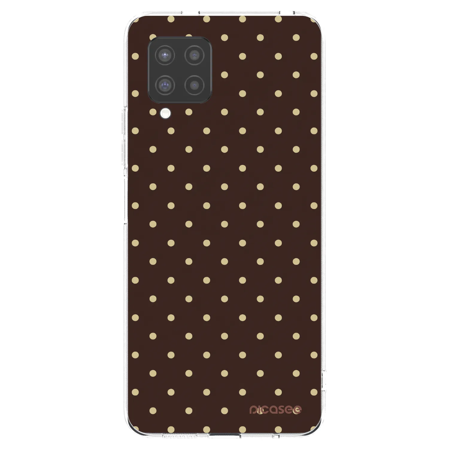 Picasee silikonowe przeźroczyste etui na Samsung Galaxy A42 A426B - Vanilla Dots & Chocolate