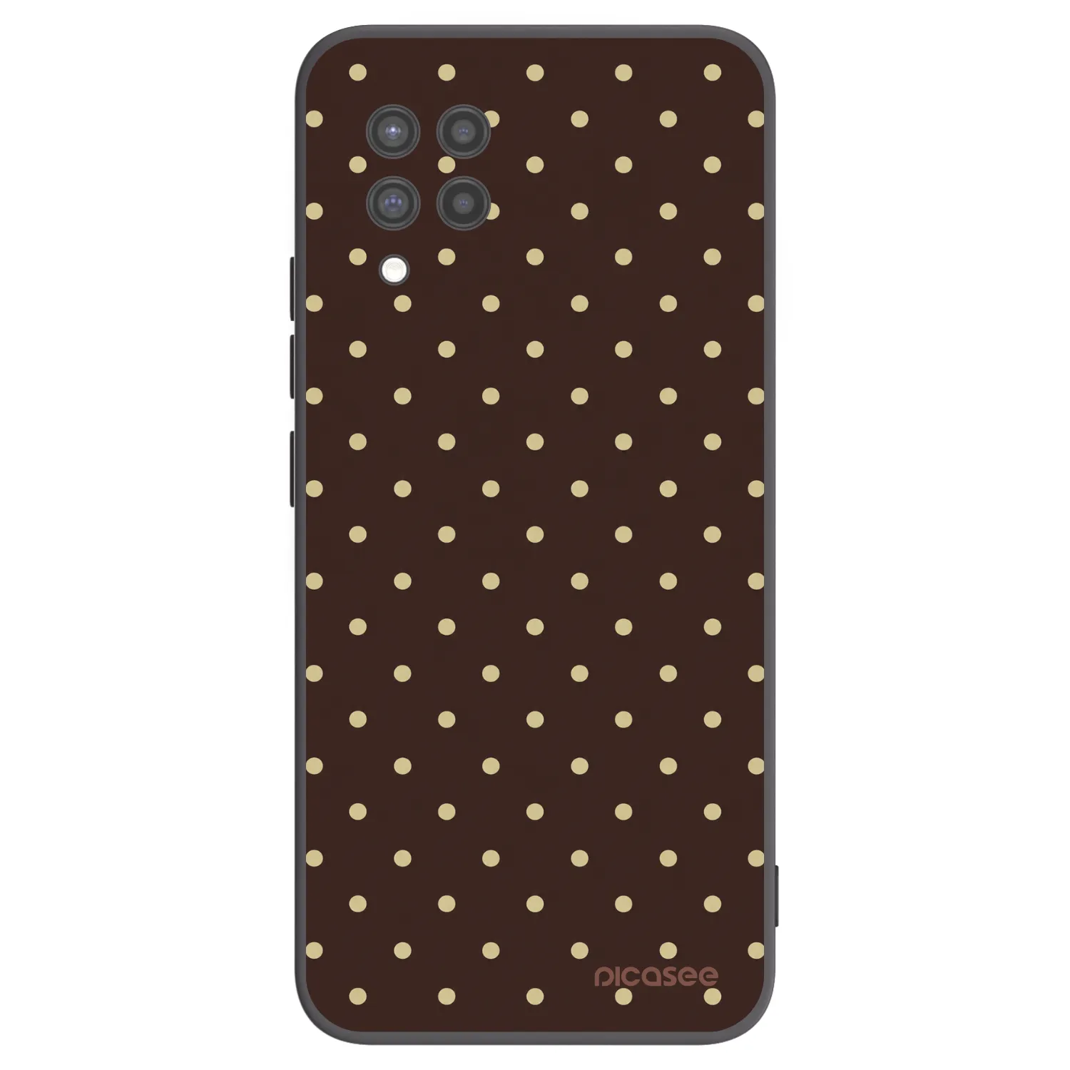 Picasee silikonowe czarne etui na Samsung Galaxy A42 A426B - Vanilla Dots & Chocolate