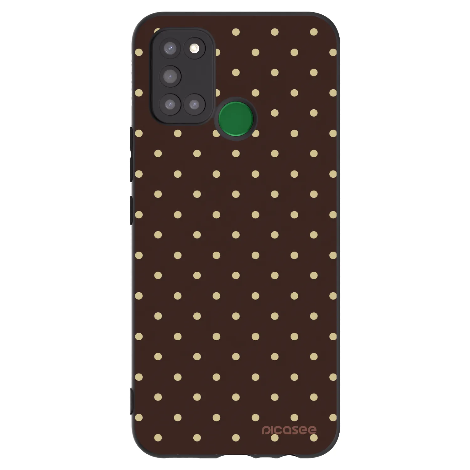Picasee silikonowe czarne etui na Realme 7i - Vanilla Dots & Chocolate