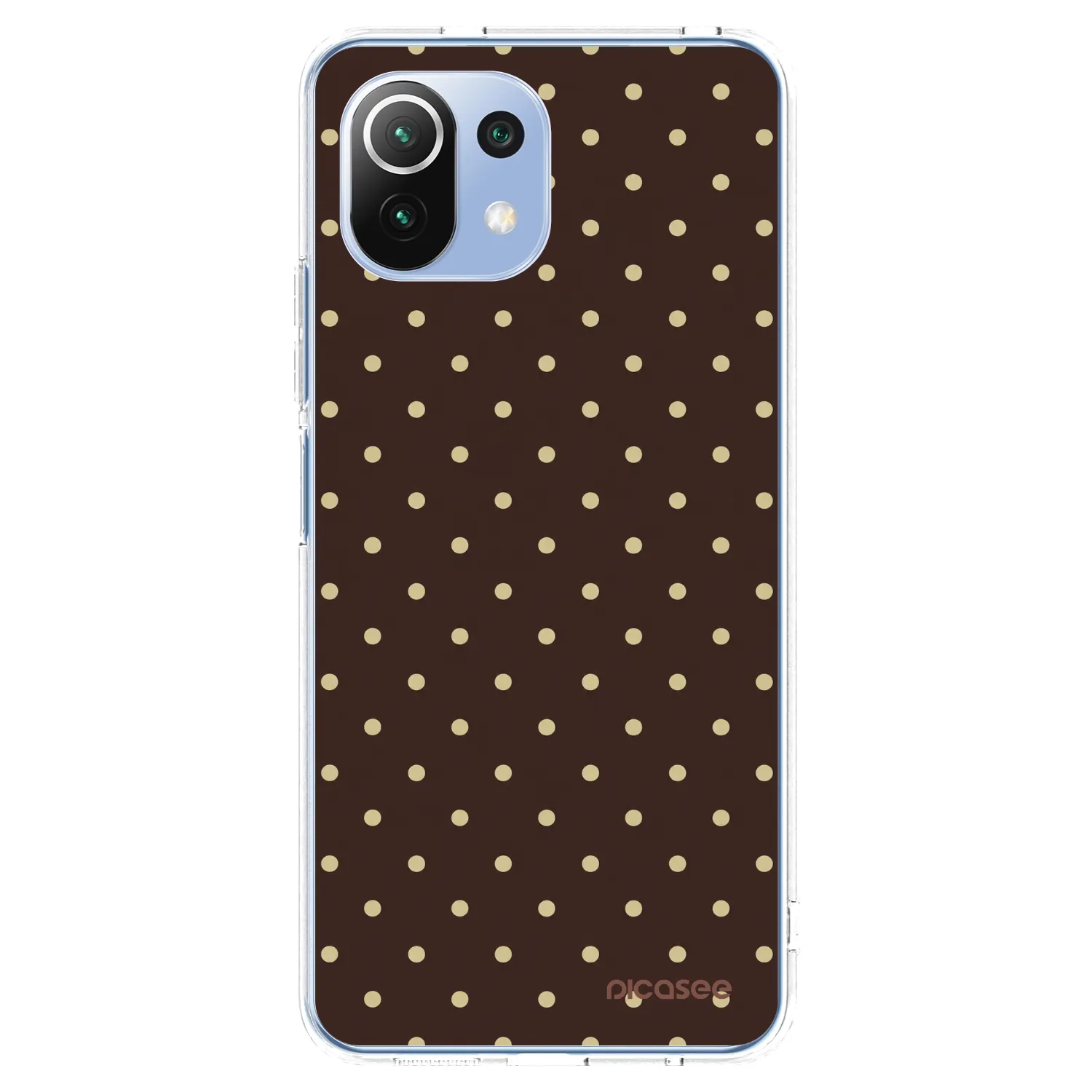 Picasee silikonowe przeźroczyste etui na Xiaomi Mi 11 Lite - Vanilla Dots & Chocolate