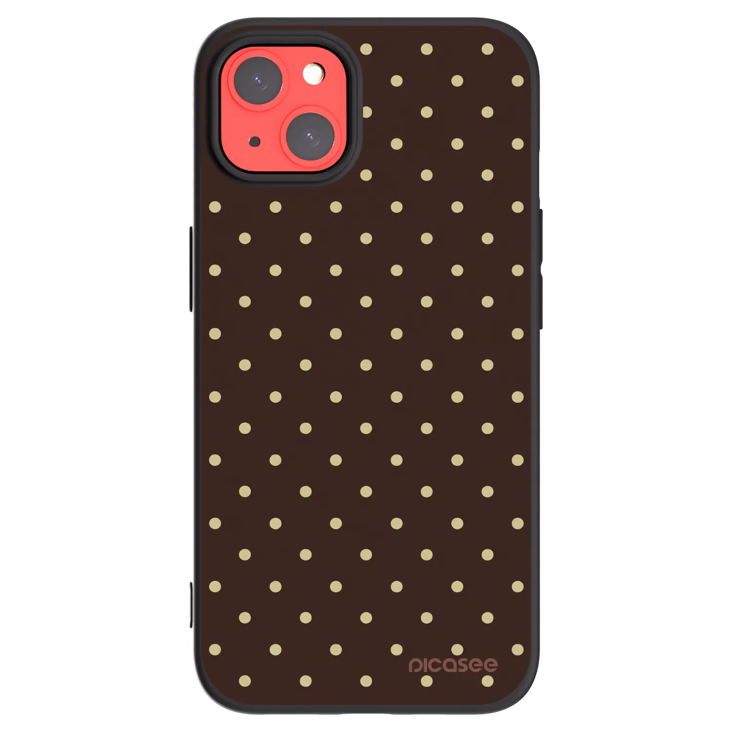 Picasee silikonowe czarne etui na Apple iPhone 13 - Vanilla Dots & Chocolate