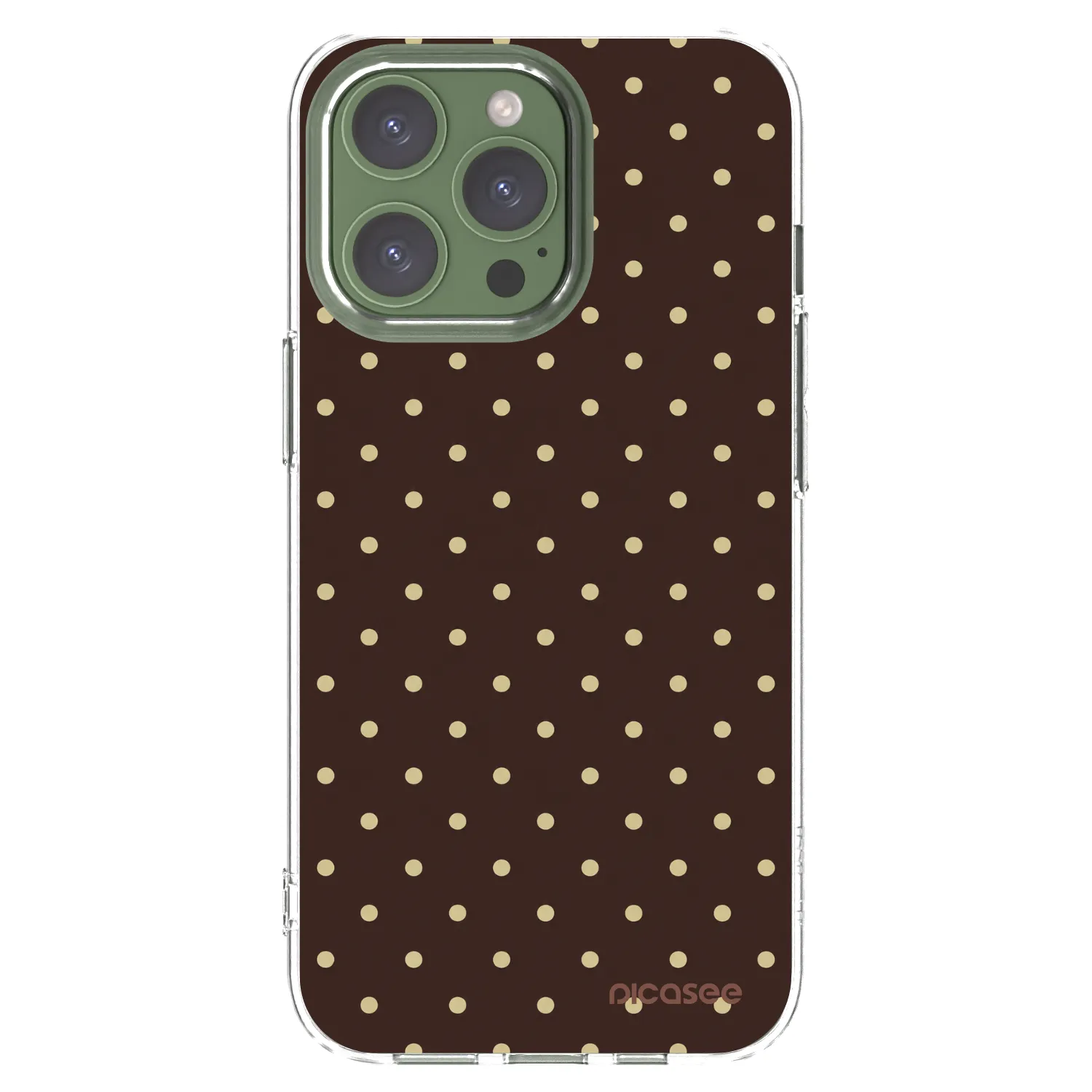 Picasee silikonowe przeźroczyste etui na Apple iPhone 13 Pro - Vanilla Dots & Chocolate